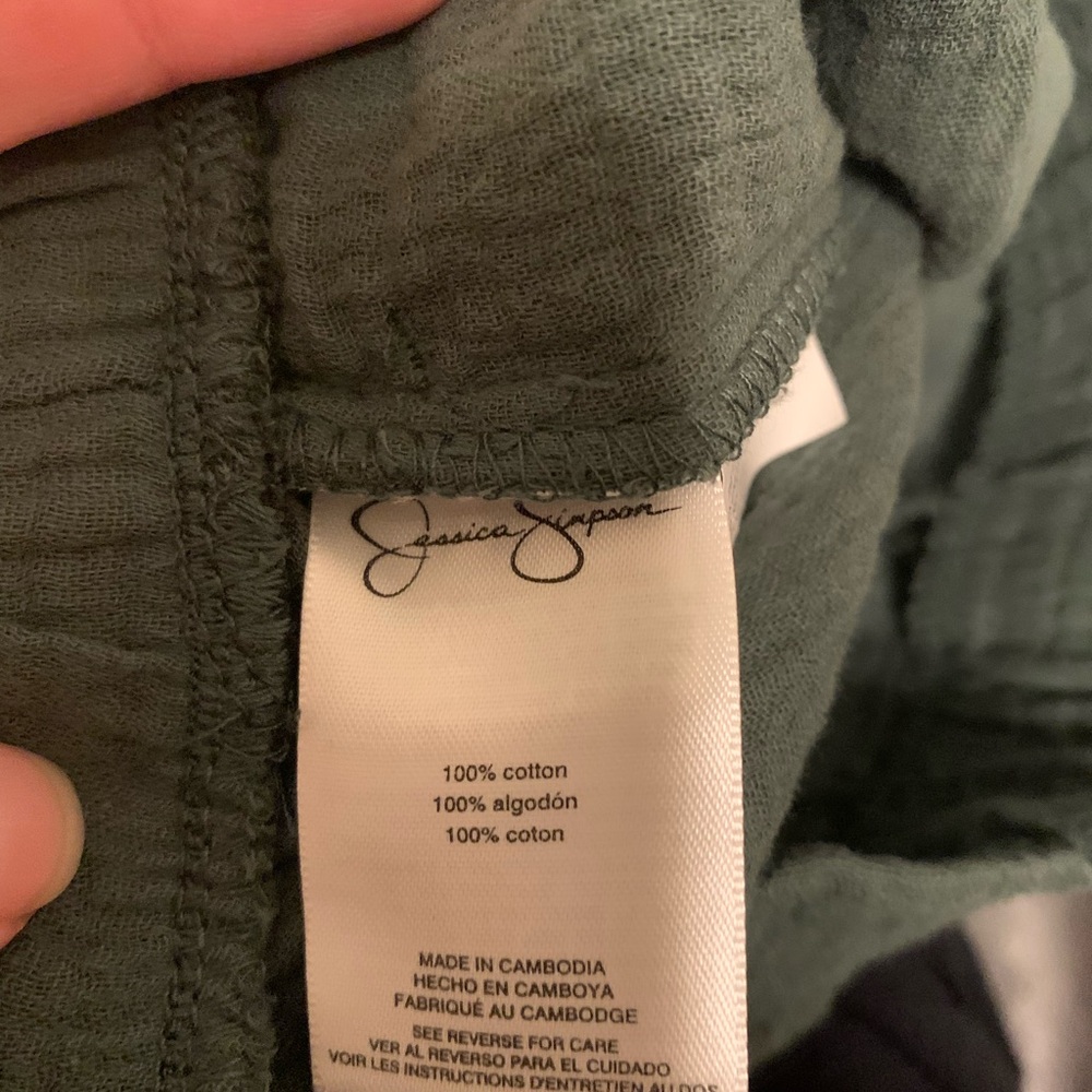 New Jessica Simpson Women's Gauze Pant. Green. XXL - Picture 6 of 6